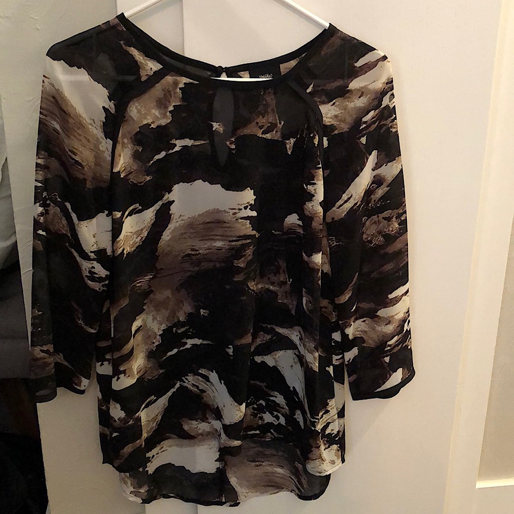 Black & Tan Blouse